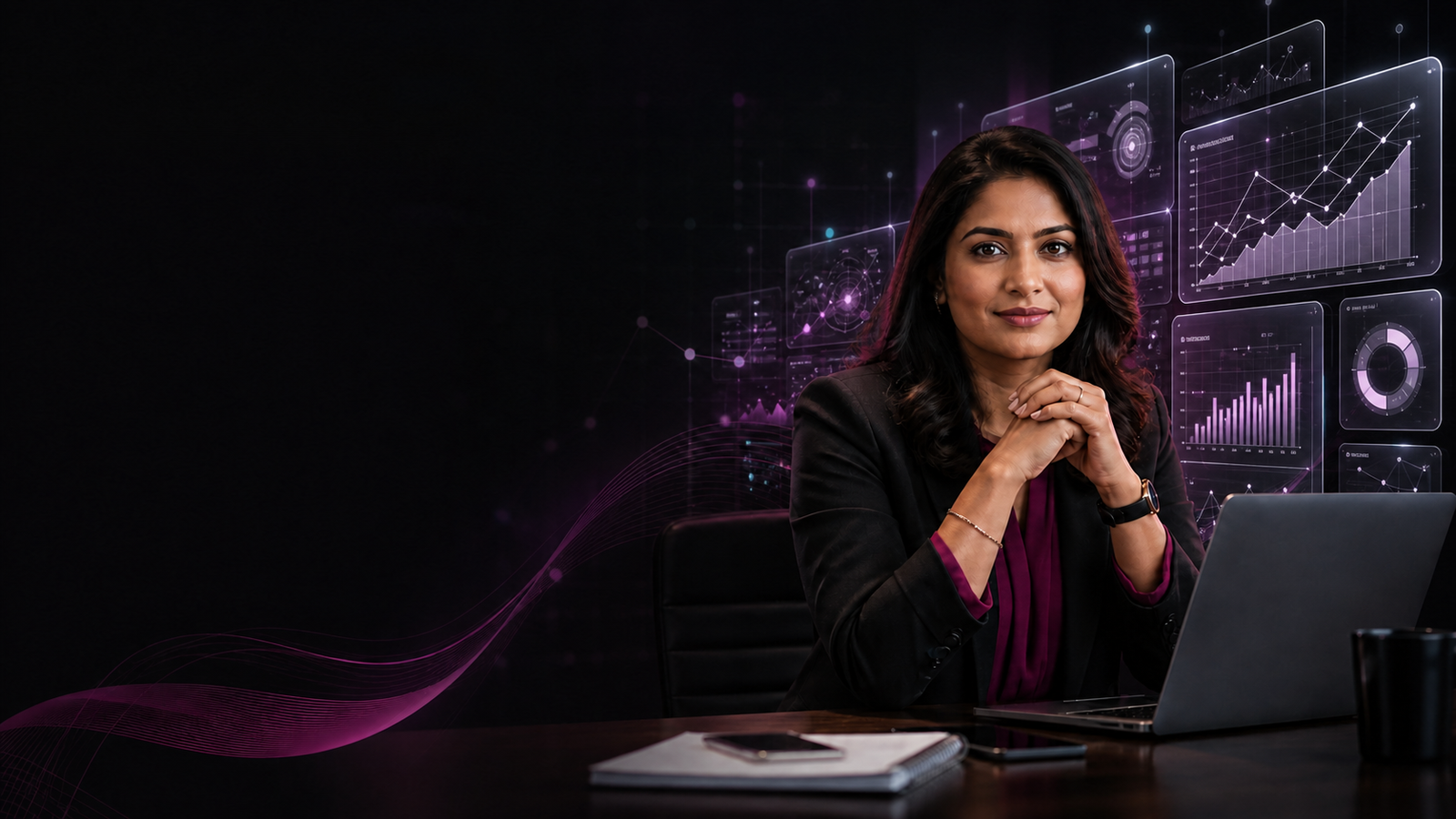 Cloud Media Group publisher revenue specialist with computer and analytical data